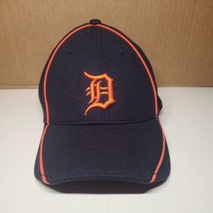 Detroit Tigers MLB New Era 39thirty Flexfit Hat Size L XL Black Orange